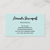 kerstbal - rendierlijk Beer en konijn Visitekaartje (Achterkant)