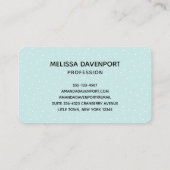 kerstbal - rendierlijk Beer en konijn Visitekaartje (Achterkant)