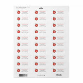 Kerstbal Retouradres Etiket (Full Sheet)