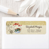 Kerstbal, Retro Car Snowflakes, Glittery Etiket (Insitu)