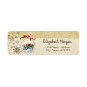 Kerstbal, Retro Car Snowflakes, Glittery Etiket (Voorkant)