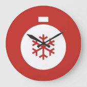 Kerstbal rode grote klok (Voorkant)