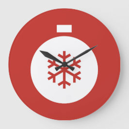 Kerstbal rode grote klok