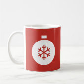 Kerstbal Rode Koffiemok (Links)