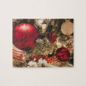 Kerstbal Rode Legpuzzel (Horizontaal)