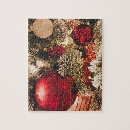 Kerstbal Rode Legpuzzel (Verticaal)