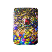 Kerstbal rood badmat (Voorkant Verticaal)