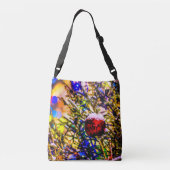 Kerstbal rood crossbody tas (Achterkant)