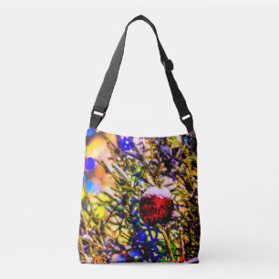 Kerstbal rood crossbody tas