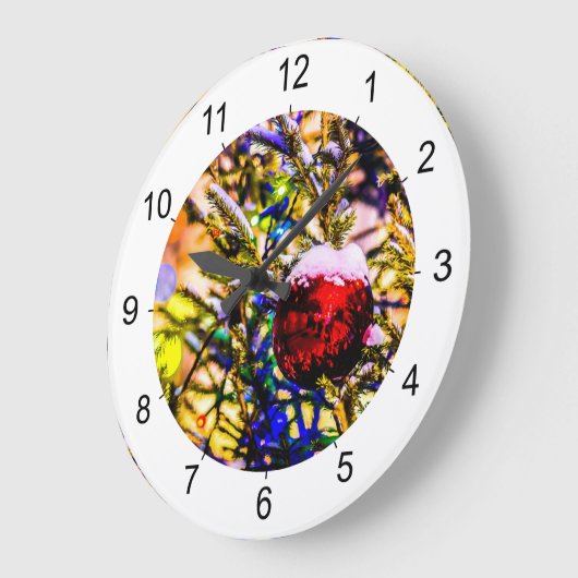 Kerstbal rood grote klok (Hoek)