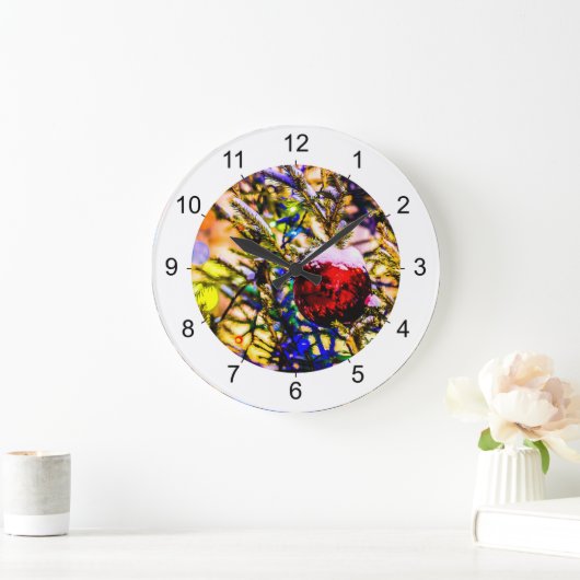 Kerstbal rood grote klok (Huis)