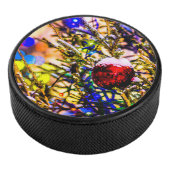Kerstbal rood hockey puck (3/4)