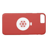 Kerstbal Rood iPhone 8/7 Hoesje (Achterkant (Horizontaal))