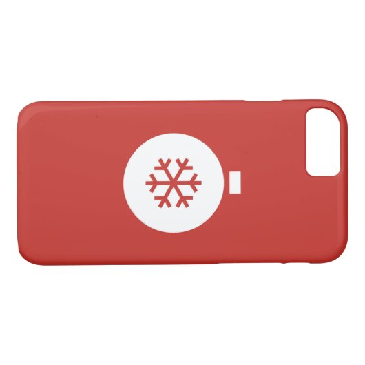Kerstbal Rood iPhone 8/7 Hoesje (Achterkant (Horizontaal))