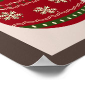 Kerstbal Rood Poster (Hoek)