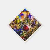 Kerstbal rood servet (Hoek)