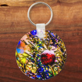 Kerstbal rood sleutelhanger (Voorkant)