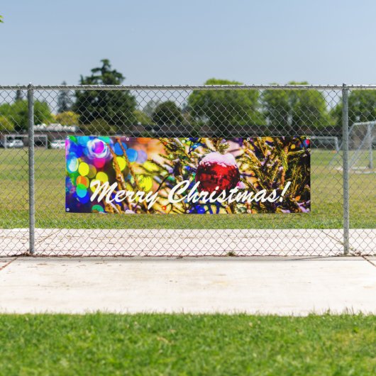 Kerstbal rood spandoek (Insitu)