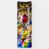 Kerstbal rood spandoek (Verticaal)