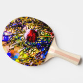 Kerstbal rood tafeltennisbatje (Zijkant)