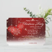 Kerstbal, rood, zakelijk kerstfeest kaart (Staand voorkant)