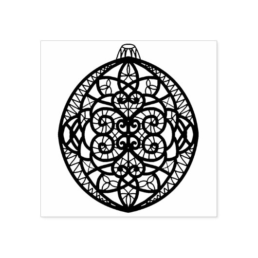 kerstbal rubberstempel (Afrduk)