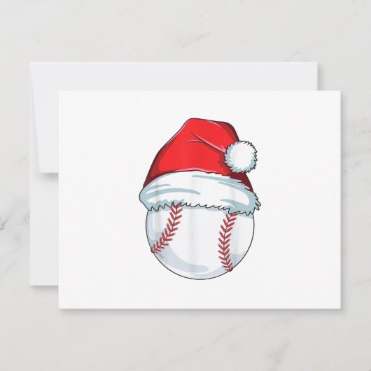 Kerstbal Santa Hat Ball Kinder Boys Mannen RSVP Kaartje (Voorkant)