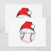 Kerstbal Santa Hat Ball Kinder Boys Mannen RSVP Kaartje (Voorkant / Achterkant)