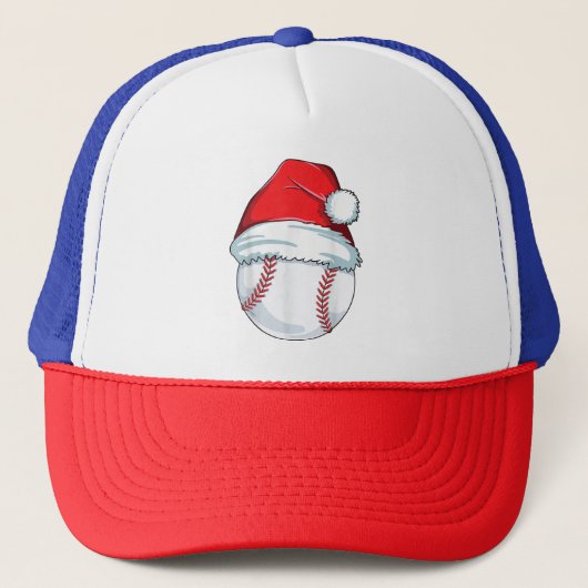 Kerstbal Santa Hat Ball Kinder Boys Mannen Trucker Pet (Voorkant)