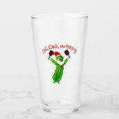 kerstbal Santa Hat Pickle Glas (Voorkant)