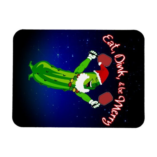 kerstbal Santa Hat Pickle Magneet (Horizontaal)