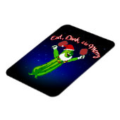 kerstbal Santa Hat Pickle Magneet (Linkerzijde)