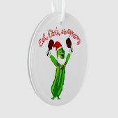 kerstbal Santa Hat Pickle Ornament (voorkant)