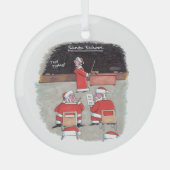 Kerstbal Santa Test ronde glazen ornament (Voorkant)