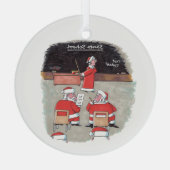 Kerstbal Santa Test ronde glazen ornament (Achterkant)