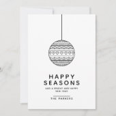 Kerstbal Seizoensgroeten Kaart (Voorkant)