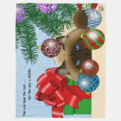 Kerstbal Siamese Kat Grappig Fleece Deken (Voorkant)