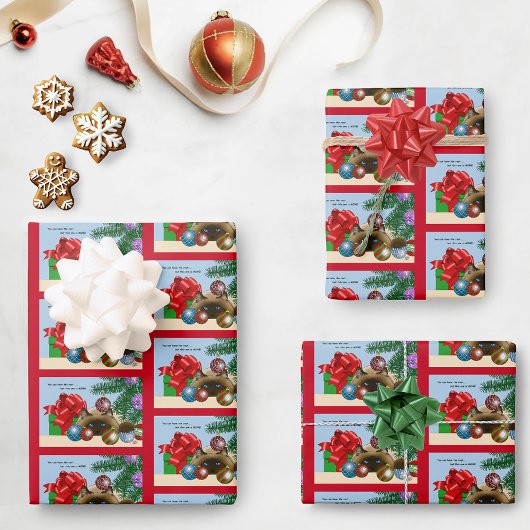 Kerstbal Siamese Kat Grappig Inpakpapier Vel