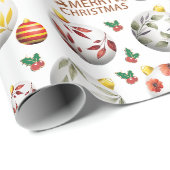 kerstbal-sierpatroon cadeaupapier (Rol Hoek)