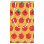 Kerstbal smiley retro stripfiguur klein cadeauzakje (Voorkant)