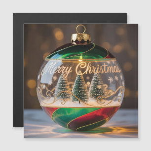 Kerstbal Sneeuwbol met Klein Boompje