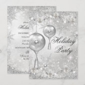 Kerstbal & Sneeuwvlok Kerstfeest Kaart (Voorkant / Achterkant)