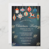 Kerstbal Sneeuwvlokken Bedrijf Kaart (Voorkant)
