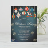 Kerstbal Sneeuwvlokken Bedrijf Kaart (Staand voorkant)