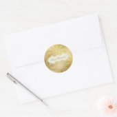 Kerstbal Sneeuwvlokken Gouden stickers (Envelop)