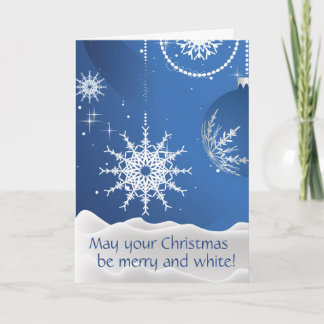 Kerstbal & Sneeuwvlokken Wenskaart Kaart