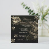 Kerstbal, Snowflakes, Boom, Bedrijfs Partij Kaart (Staand voorkant)