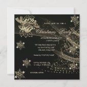 Kerstbal, Snowflakes, Boom, Bedrijfs Partij Kaart (Voorkant)