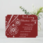 Kerstbal Snowflakes, CorporateKerstparty Kaart (Staand voorkant)