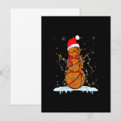 kerstbal Snowman Santa Xmas lampjes voor Kaart (Voorkant / Achterkant)